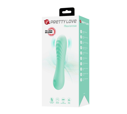 Зеленый вибростимулятор Alexisrose - 15 см.