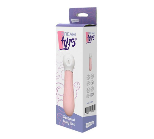 Розовый мини-вибромассажер Diamond Baby Boo - 11 см. Розовый мини-вибромассажер Diamond Baby Boo - 11 см.
