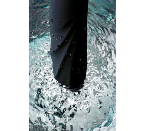 Чёрный вибратор WANAME Storm со стимулирующими рёбрами - 22,5 см.