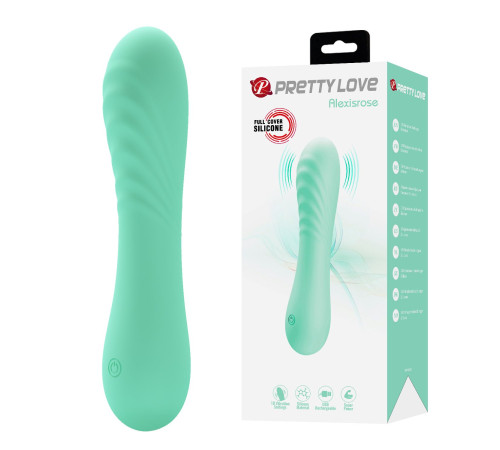 Зеленый вибростимулятор Alexisrose - 15 см.