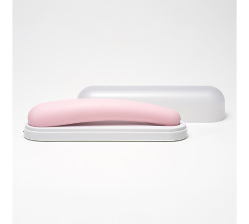 Нежно-розовый вибратор iroha Fit Mikazuki Nadeshiko - 17,7 см.