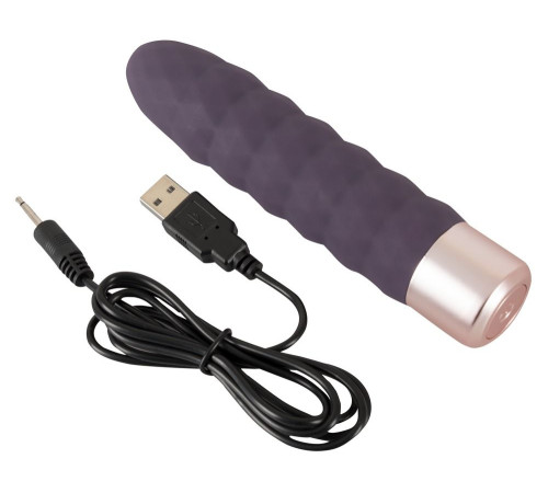 Фиолетовый мини-вибратор Elegant Diamond Vibe - 15 см. Фиолетовый мини-вибратор Elegant Diamond Vibe - 15 см.