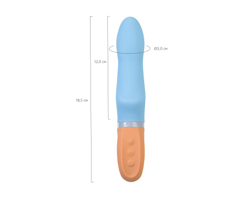 Голубой силиконовый вибратор Bluebell - 18,5 см. Голубой силиконовый вибратор Bluebell - 18,5 см.