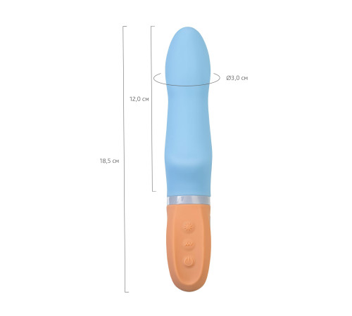 Голубой силиконовый вибратор Bluebell - 18,5 см. Голубой силиконовый вибратор Bluebell - 18,5 см.