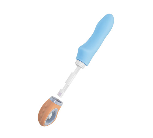 Голубой силиконовый вибратор Bluebell - 18,5 см. Голубой силиконовый вибратор Bluebell - 18,5 см.