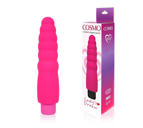 Розовый силиконовый вибратор Cosmo - 15 см. Розовый силиконовый вибратор Cosmo - 15 см.
