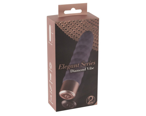 Заказать Фиолетовый мини-вибратор Elegant Diamond Vibe - 15 см.