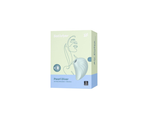 Заказать Салатовый вакуум-волновой стимулятор клитора Satisfyer Pearl Diver