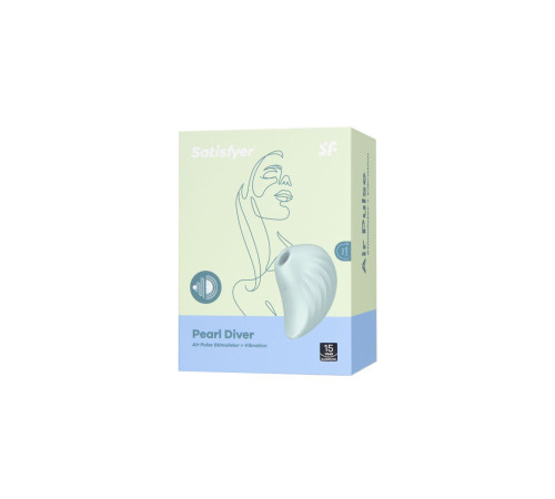 Салатовый вакуум-волновой стимулятор клитора Satisfyer Pearl Diver Салатовый вакуум-волновой стимулятор клитора Satisfyer Pearl Diver