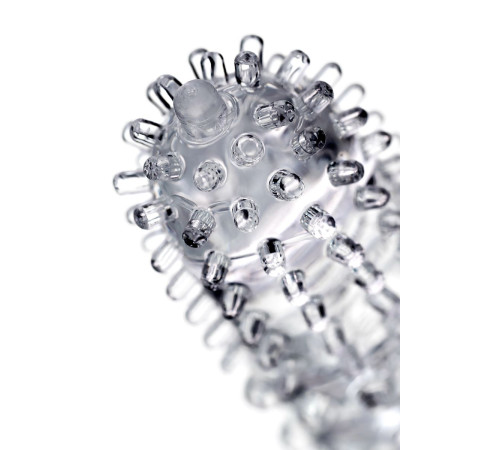 Прозрачная рельефная насадка на палец Arbo - 8 см.