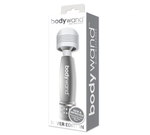 Серебристый жезловый мини-вибратор с кристаллами Mini Massager Silver Edition Серебристый жезловый мини-вибратор с кристаллами Mini Massager Silver Edition