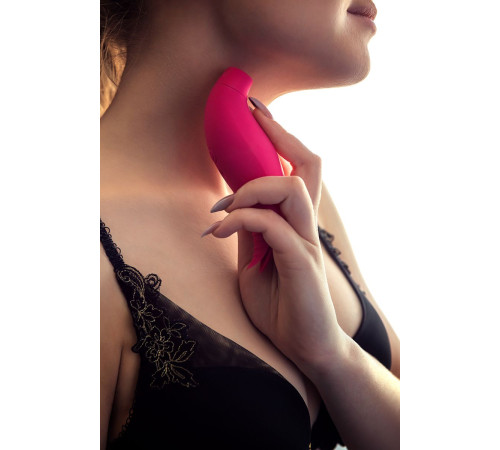 Ярко-розовый многофункциональный стимулятор клитора Blossy