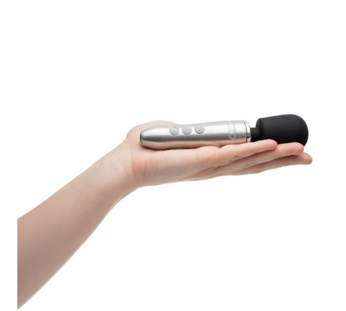 Серебристо-черный вибратор Doxy Go - 16,2 см.