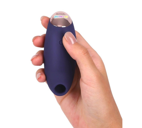 Темно-синий вакуум-волновой стимулятор Believer