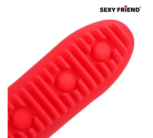 Красная вибронасадка на палец