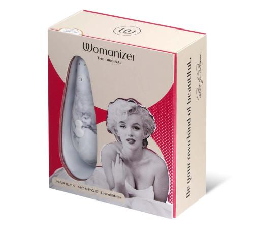 Белый бесконтактный клиторальный стимулятор Womanizer Marilyn Monroe Special Edition