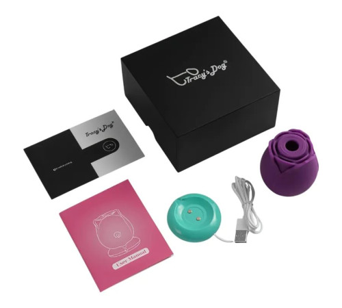 Фиолетовый вакуумный стимулятор Rose