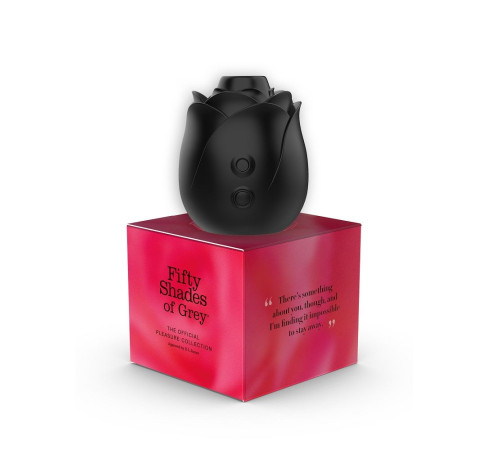 Черный клиторальный стимулятор Black Rose Silicone Clitoral Suction