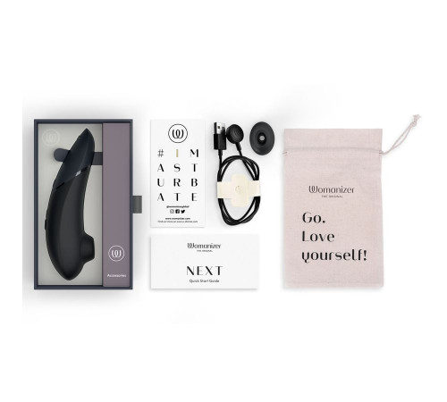 Черный бесконтактный клиторальный стимулятор Womanizer Next Черный бесконтактный клиторальный стимулятор Womanizer Next