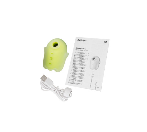 Желтый люминесцентный вакуум-волновой стимулятор клитора Glowing Ghost