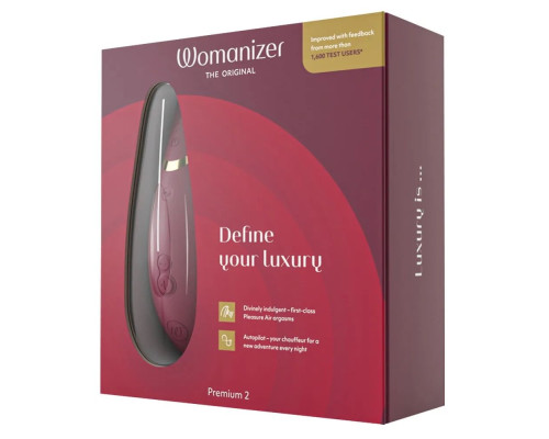 Заказать Бордовый клиторальный стимулятор Womanizer Premium 2 Заказать Бордовый клиторальный стимулятор Womanizer Premium 2