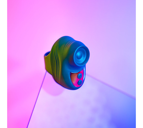 Зеленый клиторальный стимулятор на палец Kisscool