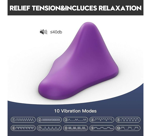 Фиолетовый треугольный вибромассажер Triangle Muscle Massager