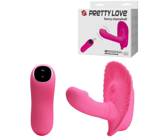 Клиторальный стимулятор с вагинальной пробкой Fancy Clamshell