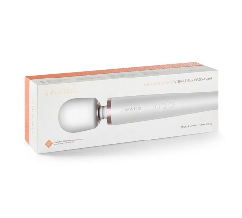 Белый массажёр-жезл le Wand с 20 режимами вибрации