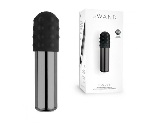 Заказать Черная вибропулька Le Wand Bullet с 2 нежными насадками Заказать Черная вибропулька Le Wand Bullet с 2 нежными насадками