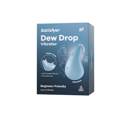 Голубой вибромассажер в форме капли Dew Drop Голубой вибромассажер в форме капли Dew Drop