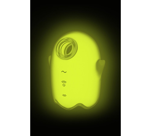 Желтый люминесцентный вакуум-волновой стимулятор клитора Glowing Ghost