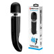Заказать Черный мощный жезловый вибратор с изогнутой ручкой Charming Massager - 24 см.