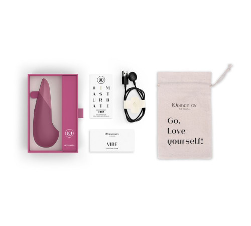 Розовый клиторальный вибратор Womanizer Vibe