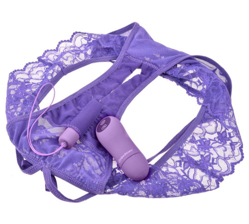 Фиолетовые трусики с вибропулей и пультом Crotchless Panty Thrill-Her Фиолетовые трусики с вибропулей и пультом Crotchless Panty Thrill-Her