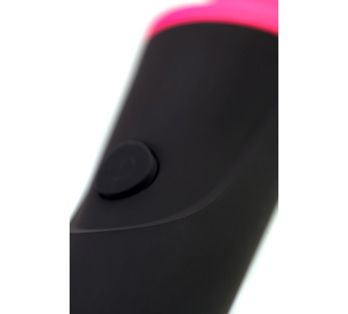 Черно-розовый вибростимулятор ASTER - 19,5 см.