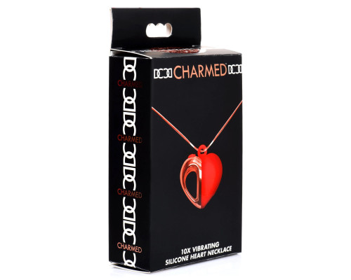 Заказать Красное ожерелье с подвеской-вибратором 10X Vibrating Silicone Heart Necklace Заказать Красное ожерелье с подвеской-вибратором 10X Vibrating Silicone Heart Necklace