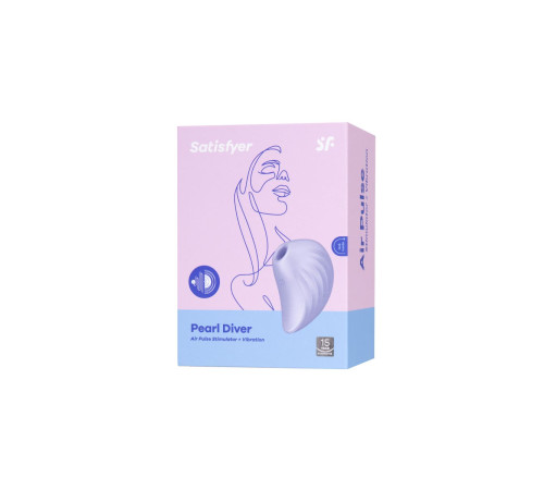 Сиреневый вакуум-волновой стимулятор клитора Satisfyer Pearl Diver
