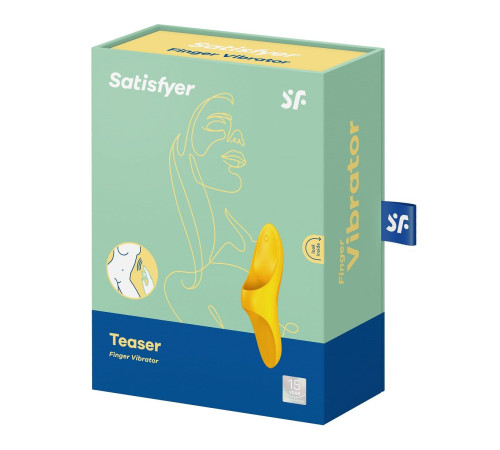 Желтый вибратор на палец Teaser