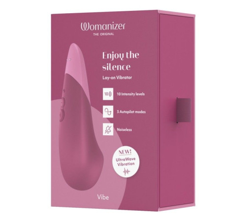 Розовый клиторальный вибратор Womanizer Vibe