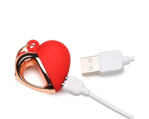 Заказать Красное ожерелье с подвеской-вибратором 10X Vibrating Silicone Heart Necklace Заказать Красное ожерелье с подвеской-вибратором 10X Vibrating Silicone Heart Necklace