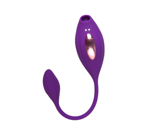 Фиолетовый вакуумный стимулятор клитора Ginny с виброяйцом