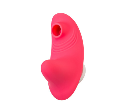 Розовый вибровкладыш в трусики с вакуум-волновой стимуляцией Xiari