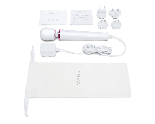 Заказать Белый проводной вибратор Le Wand Petite Vibrating Massager - 25 см.