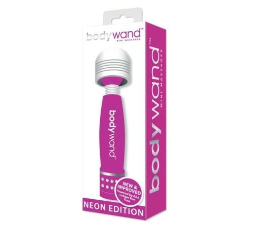 Фиолетово-белый жезловый мини-вибратор с кристаллами Mini Massager Neon Edition Фиолетово-белый жезловый мини-вибратор с кристаллами Mini Massager Neon Edition