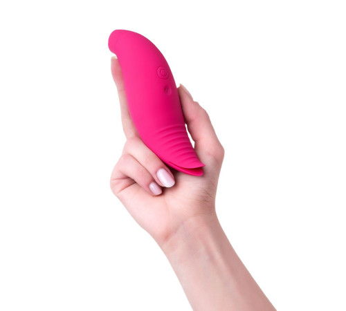 Ярко-розовый многофункциональный стимулятор клитора Blossy