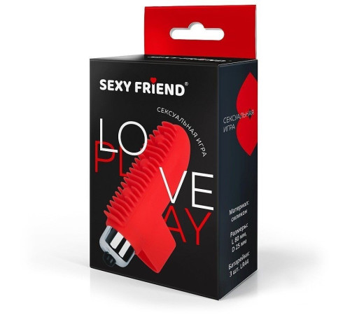 Красная вибронасадка на палец