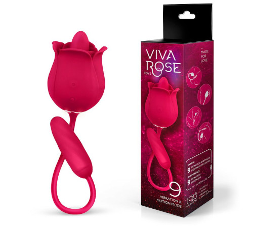 Малиновый двойной вибростимулятор с язычком