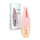 Нежно-розовый мини-вибратор с раздвоенным кончиком - 12,3 см.