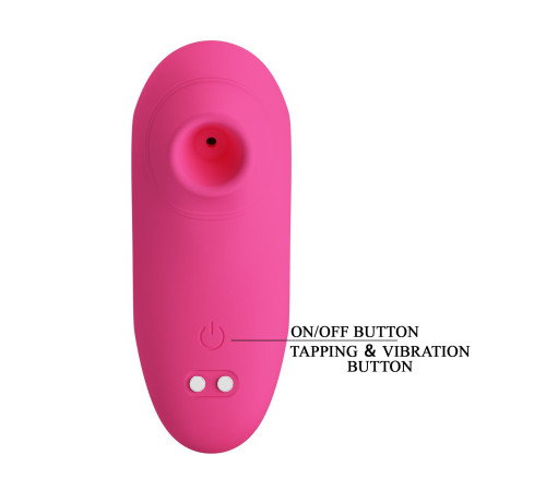 Розовый вакуумный клиторальный массажер Arila